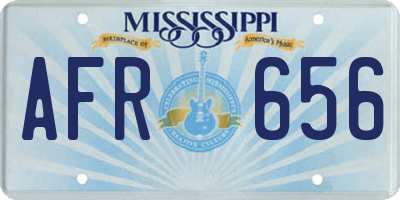 MS license plate AFR656