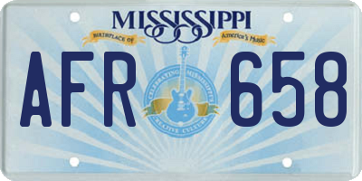 MS license plate AFR658