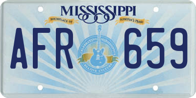 MS license plate AFR659