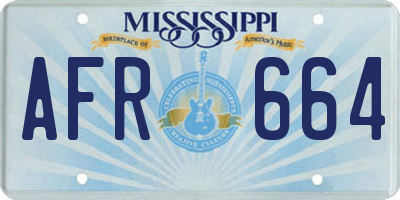 MS license plate AFR664