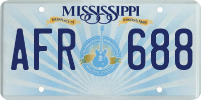 MS license plate AFR688