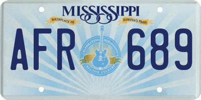 MS license plate AFR689