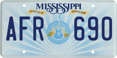 MS license plate AFR690