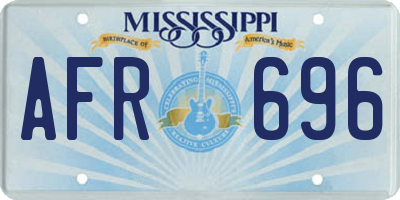 MS license plate AFR696