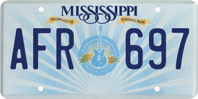 MS license plate AFR697