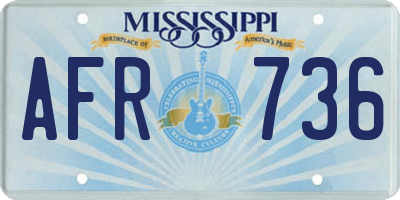 MS license plate AFR736