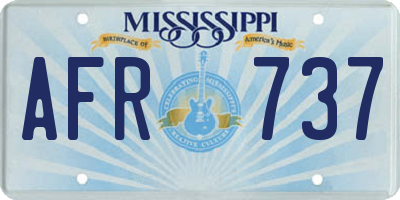 MS license plate AFR737