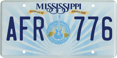 MS license plate AFR776