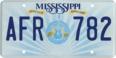 MS license plate AFR782