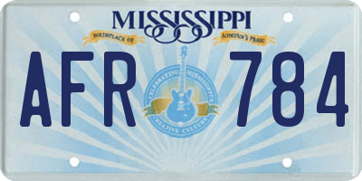 MS license plate AFR784