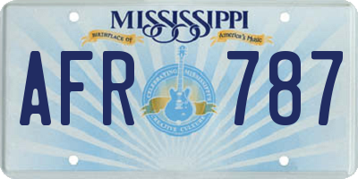 MS license plate AFR787