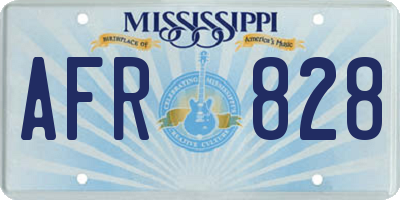 MS license plate AFR828