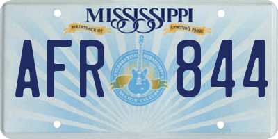 MS license plate AFR844