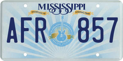 MS license plate AFR857
