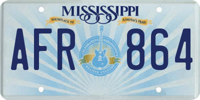 MS license plate AFR864