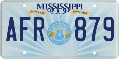 MS license plate AFR879