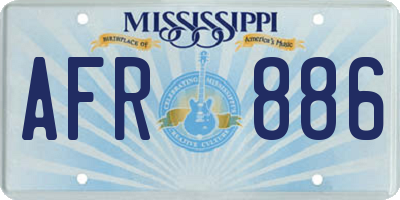 MS license plate AFR886