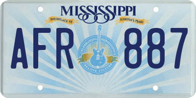 MS license plate AFR887