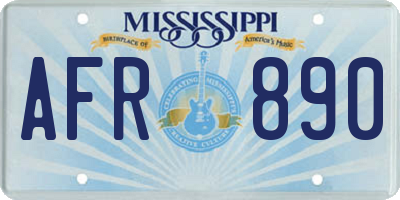 MS license plate AFR890