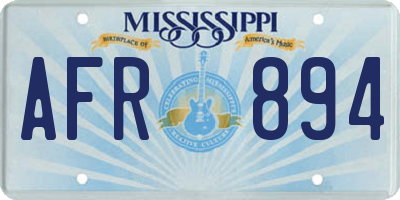MS license plate AFR894