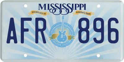 MS license plate AFR896