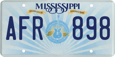 MS license plate AFR898