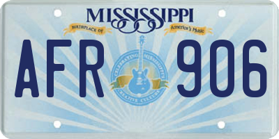 MS license plate AFR906