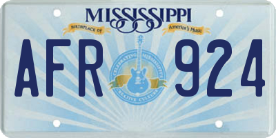 MS license plate AFR924