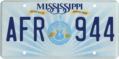 MS license plate AFR944