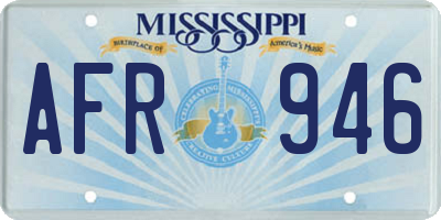 MS license plate AFR946