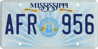 MS license plate AFR956