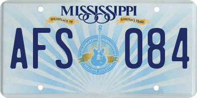 MS license plate AFS084