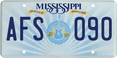 MS license plate AFS090