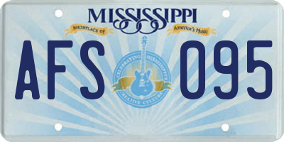 MS license plate AFS095
