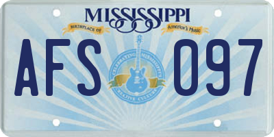 MS license plate AFS097