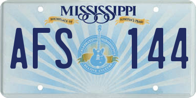 MS license plate AFS144