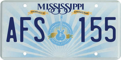 MS license plate AFS155