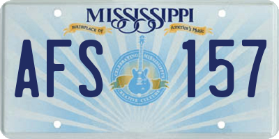 MS license plate AFS157