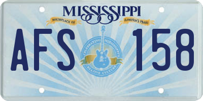 MS license plate AFS158