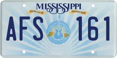 MS license plate AFS161