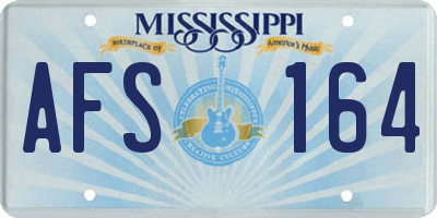 MS license plate AFS164