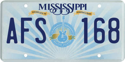 MS license plate AFS168