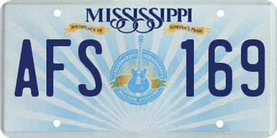 MS license plate AFS169