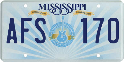 MS license plate AFS170