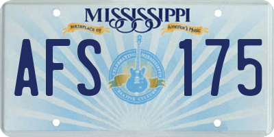 MS license plate AFS175