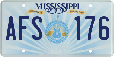 MS license plate AFS176