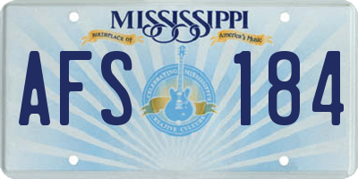 MS license plate AFS184