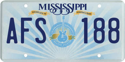 MS license plate AFS188