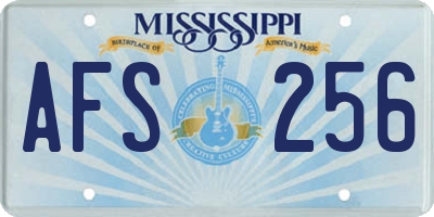 MS license plate AFS256