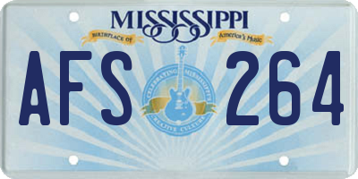 MS license plate AFS264